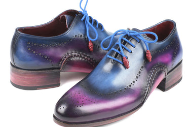 Paul Parkman Men's Opanka Construction Oxfords in Blue & Purple