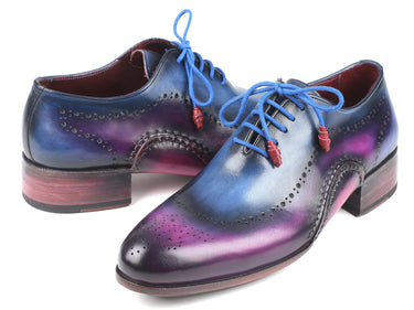 Paul Parkman Men's Opanka Construction Oxfords in Blue & Purple