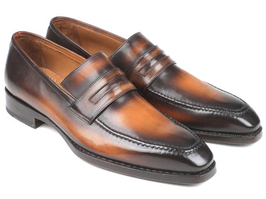 Paul Parkman Men's Goodyear Welted Loafers in Brown Burnished