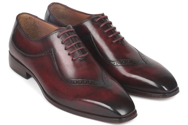 Paul Parkman Men's Hand-Painted Oxfords in Dark Bordeaux