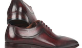 Paul Parkman Men's Hand-Painted Oxfords in Dark Bordeaux