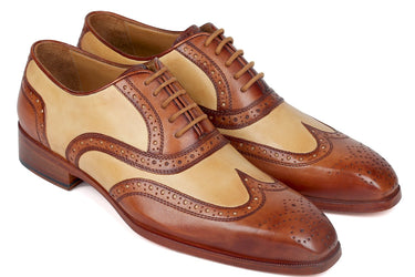 Paul Parkman Dual Tone Oxfords in Brown & Beige