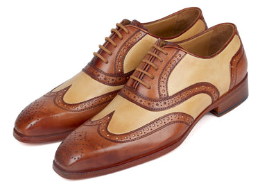 Paul Parkman Dual Tone Oxfords in Brown & Beige