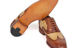 Paul Parkman Dual Tone Oxfords in Brown & Beige