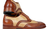 Paul Parkman Dual Tone Oxfords in Brown & Beige