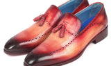 Paul Parkman Men's Tassel Loafer in Burgundy