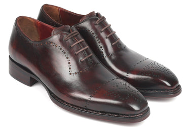 Paul Parkman Men's Goodyear Welted Oxfords in Dark Bordeaux