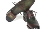 Paul Parkman Men's Goodyear Welted Oxfords in Brown & Green