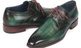 Paul Parkman Men's Medallion Toe Derby Shoes in Green