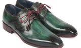 Paul Parkman Men's Medallion Toe Derby Shoes in Green