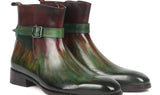 Paul Parkman Men's Jodhpur Boots in Green & Bordeaux