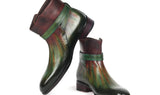 Paul Parkman Men's Jodhpur Boots in Green & Bordeaux