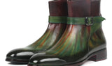 Paul Parkman Men's Jodhpur Boots in Green & Bordeaux