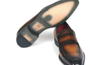 Paul Parkman Men's Penny Loafers in Olive Brown