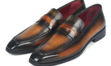 Paul Parkman Men's Penny Loafers in Olive Brown
