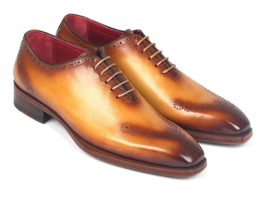 Paul Parkman Men's Goodyear Welted Punched Oxfords in Camel
