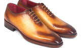 Paul Parkman Men's Goodyear Welted Punched Oxfords in Camel