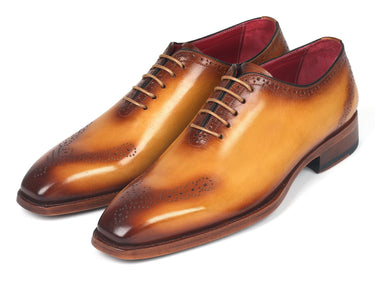 Paul Parkman Men's Goodyear Welted Punched Oxfords in Camel