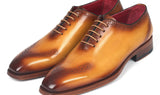 Paul Parkman Men's Goodyear Welted Punched Oxfords in Camel