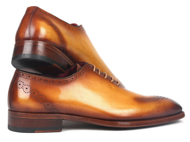 Paul Parkman Men's Goodyear Welted Punched Oxfords in Camel