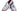 Paul Parkman Men's Hand-Painted Leather Tassel Loafers in Lila
