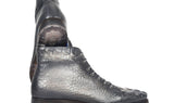 Paul Parkman Men's Croco-Embossed Leather Boots in Gray