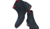 Paul Parkman Men's Suede Chelsea Boots in Navy