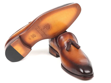 Paul Parkman Men's Tassel Loafers in Brown