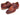 Paul Parkman Woven Leather Single Monkstraps in Reddish Brown