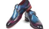 Paul Parkman Men's Single Monkstraps in Blue & Purple