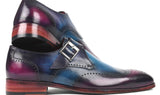 Paul Parkman Men's Single Monkstraps in Blue & Purple