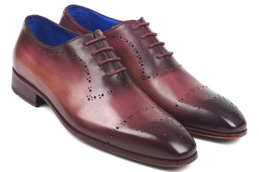 Paul Parkman Hand-Painted Classic Brogues in Burgundy