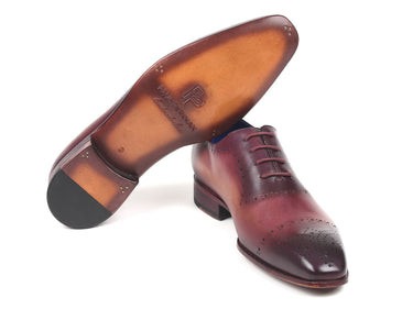 Paul Parkman Hand-Painted Classic Brogues in Burgundy