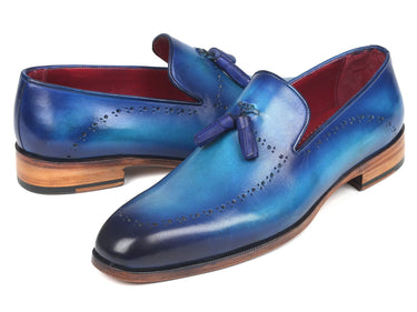 Paul Parkman Men's Tassel Loafers in Blue