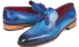 Paul Parkman Men's Tassel Loafers in Blue