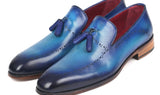Paul Parkman Men's Tassel Loafers in Blue