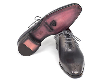 Paul Parkman Men's Wholecut Oxfords in Gray & Black