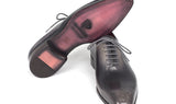 Paul Parkman Men's Wholecut Oxfords in Gray & Black
