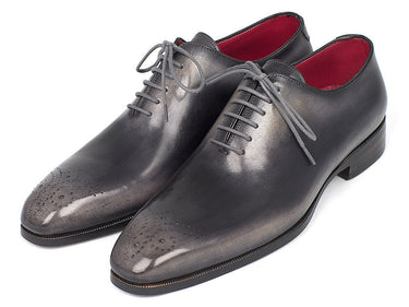 Paul Parkman Men's Wholecut Oxfords in Gray & Black