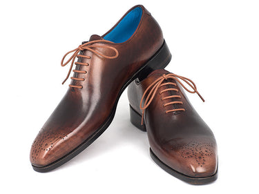 Paul Parkman Men's Wholecut Oxfords in Camel & Brown