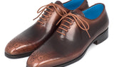 Paul Parkman Men's Wholecut Oxfords in Camel & Brown
