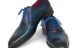 Paul Parkman Men's Medallion Toe Oxfords in Blue & Navy