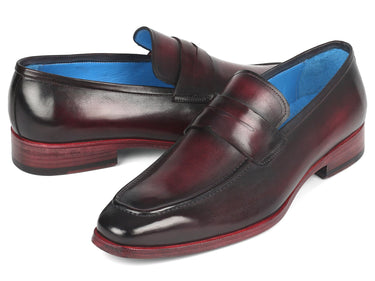 Paul Parkman Men's Burnished Penny Loafers in Purple