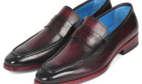 Paul Parkman Men's Burnished Penny Loafers in Purple
