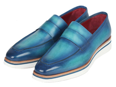 Paul Parkman Men's Smart Casual Loafers in Blue