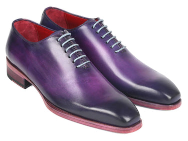 Paul Parkman Men's Hand-Painted Goodyear Welted Wholecut Oxfords in Purple