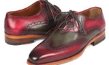 Paul Parkman Goodyear Welted Ghillie Lacing Brogues in Green & Bordeaux