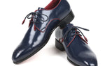 Paul Parkman Medallion Toe Derby Shoes in Navy