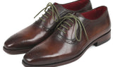 Paul Parkman Men's Medallion Toe Oxfords in Brown