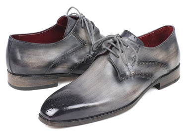Paul Parkman Men's Medallion Toe Derby Shoes in Gray